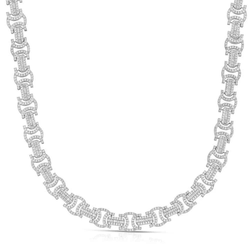 Diamond Baguette Byzantine Link Chain