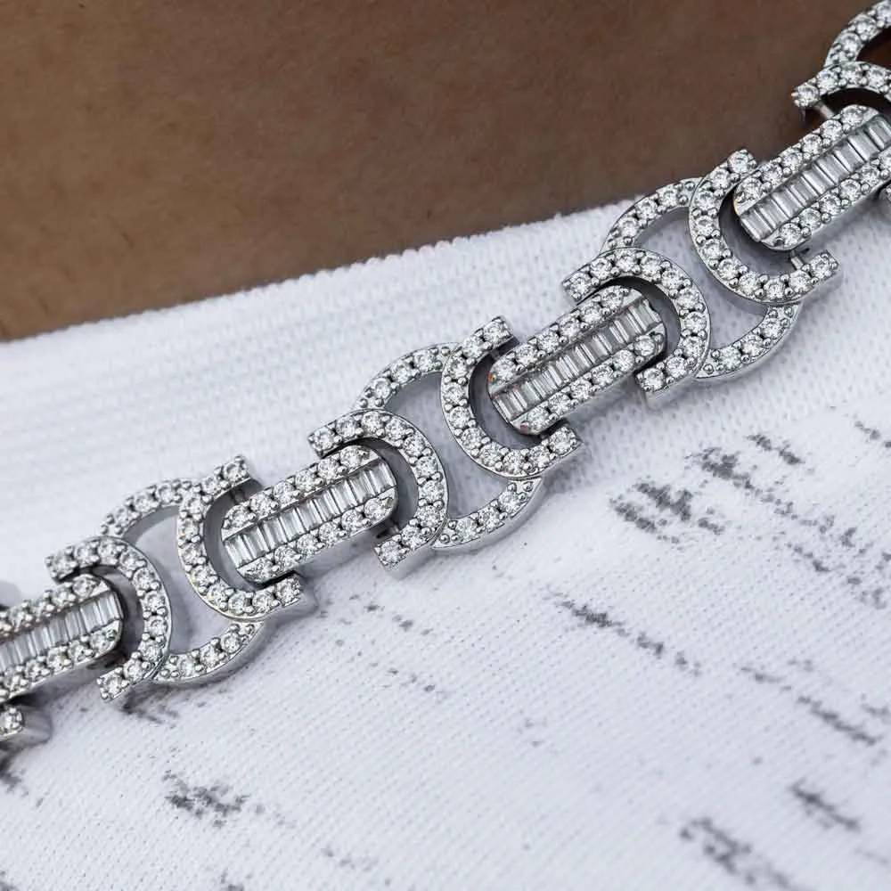 Diamond Baguette Byzantine Link Chain