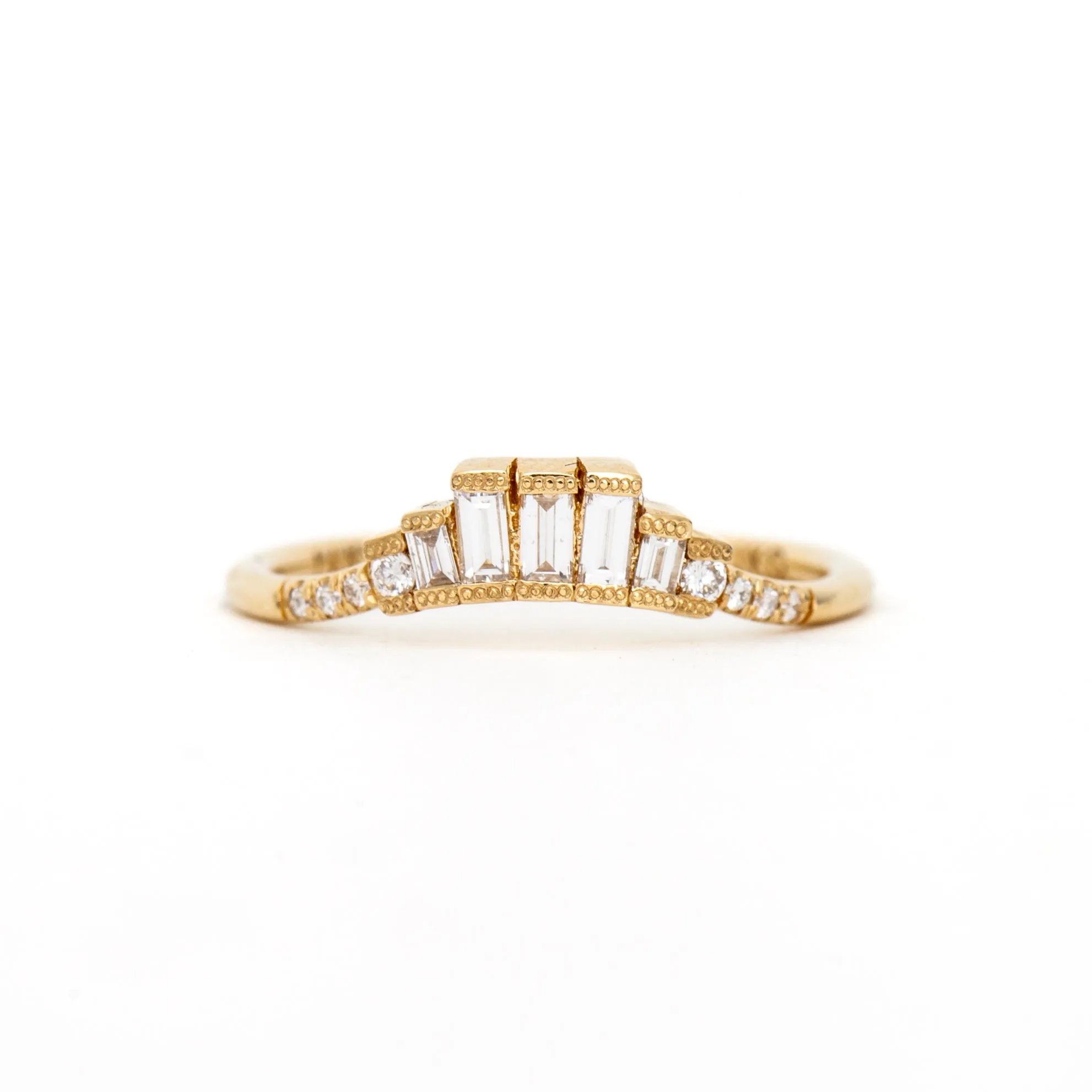 Diamond Baguette Crown Arch Band