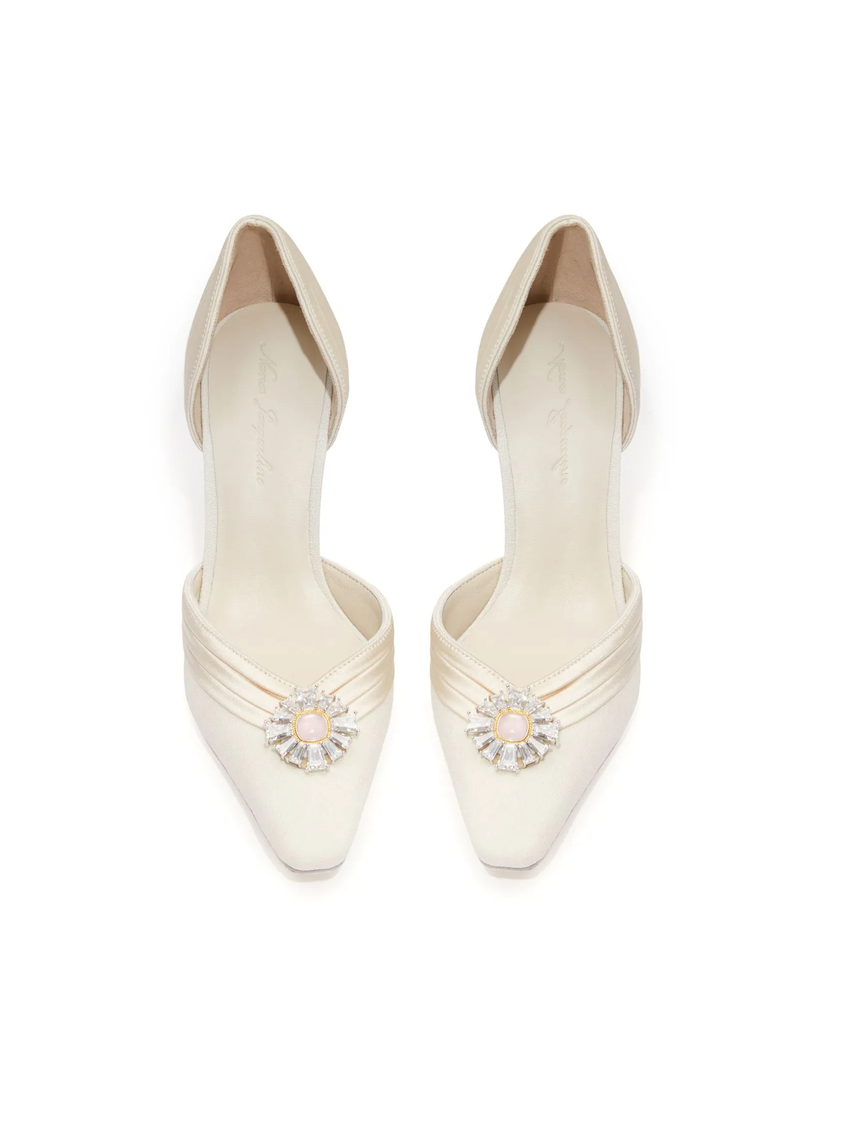 Diana Diamond Heels (White) (Final Sale)