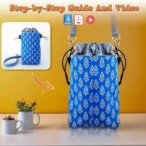 Drawstring Sling Bag PDF Download Pattern (3 sizes included)