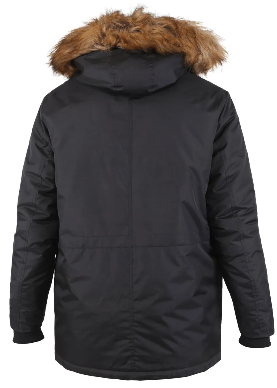 Duke Black Lovett Kingsize Faux Fur Trim Parka