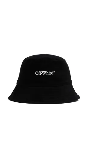 Embroidered Logo Bucket Hat - Black