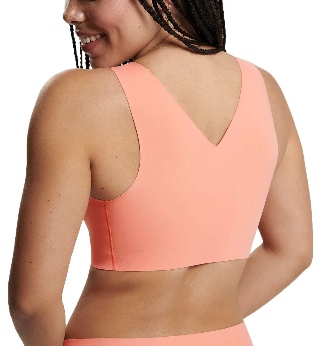 Evelyn & Bobbie DEFY V-Neck Bralette w/ Removable Pads (1728) - Coral