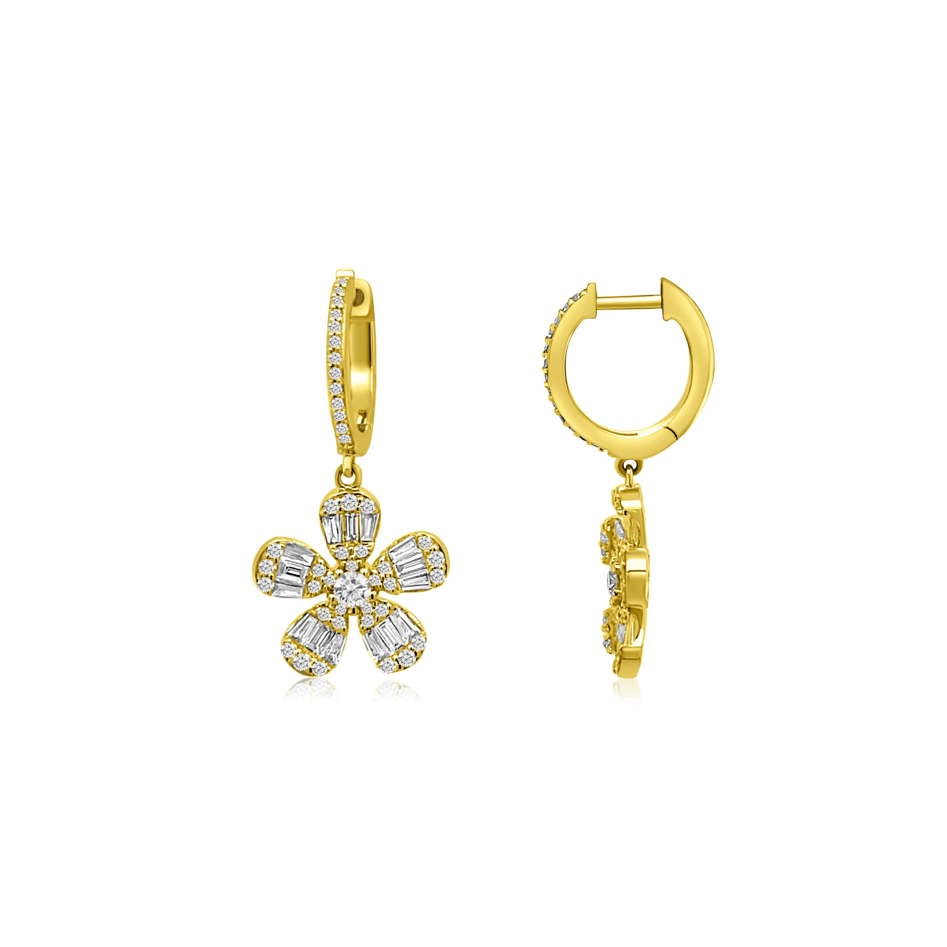 Fiore Earrings - Baguette