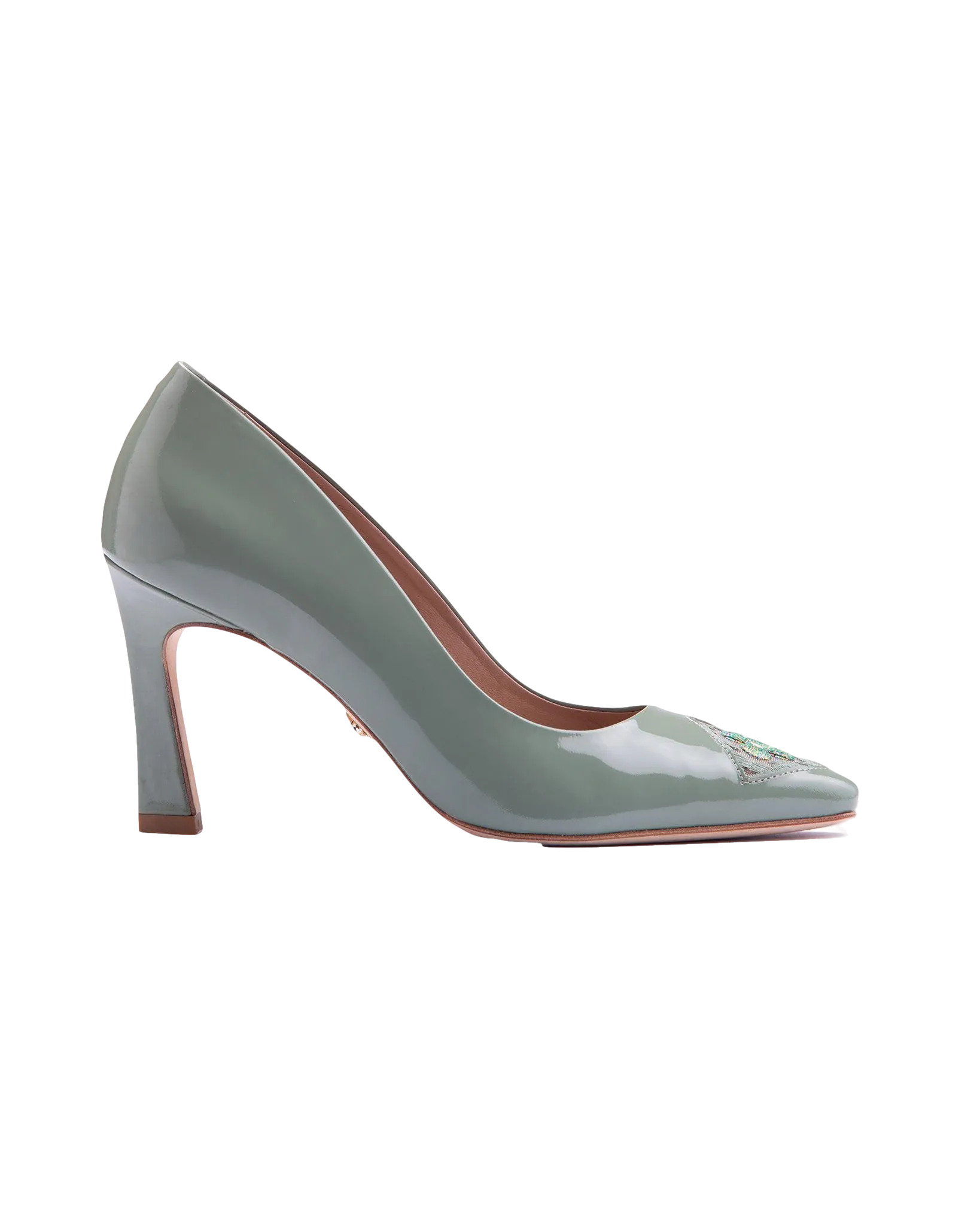 Fiorellini Pump in Semi-Patent Leather 85 Sea Green