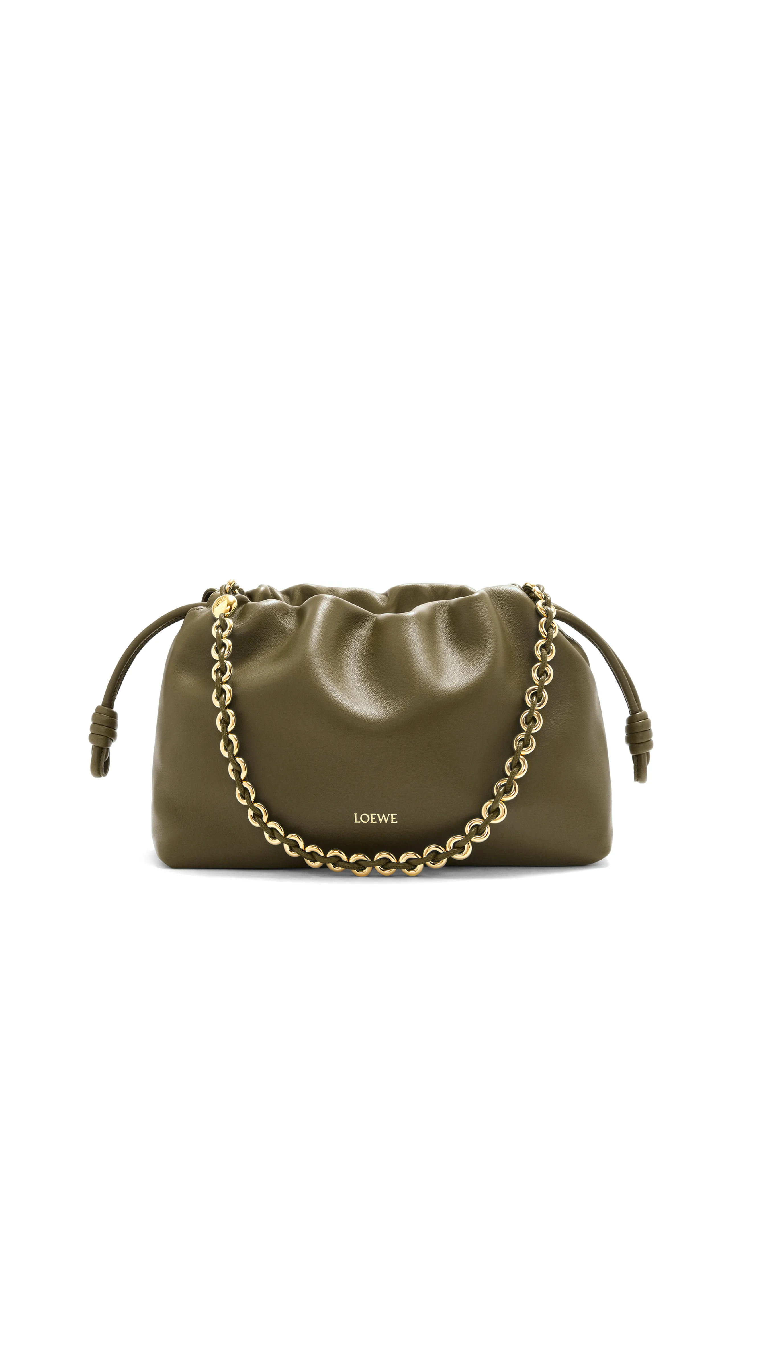 Flamenco Purse Bag In Mellow Nappa Lambskin - Dark Khaki