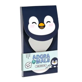 Flip Open Shaped Memo Pad - Adoramals Penguin MEMO117