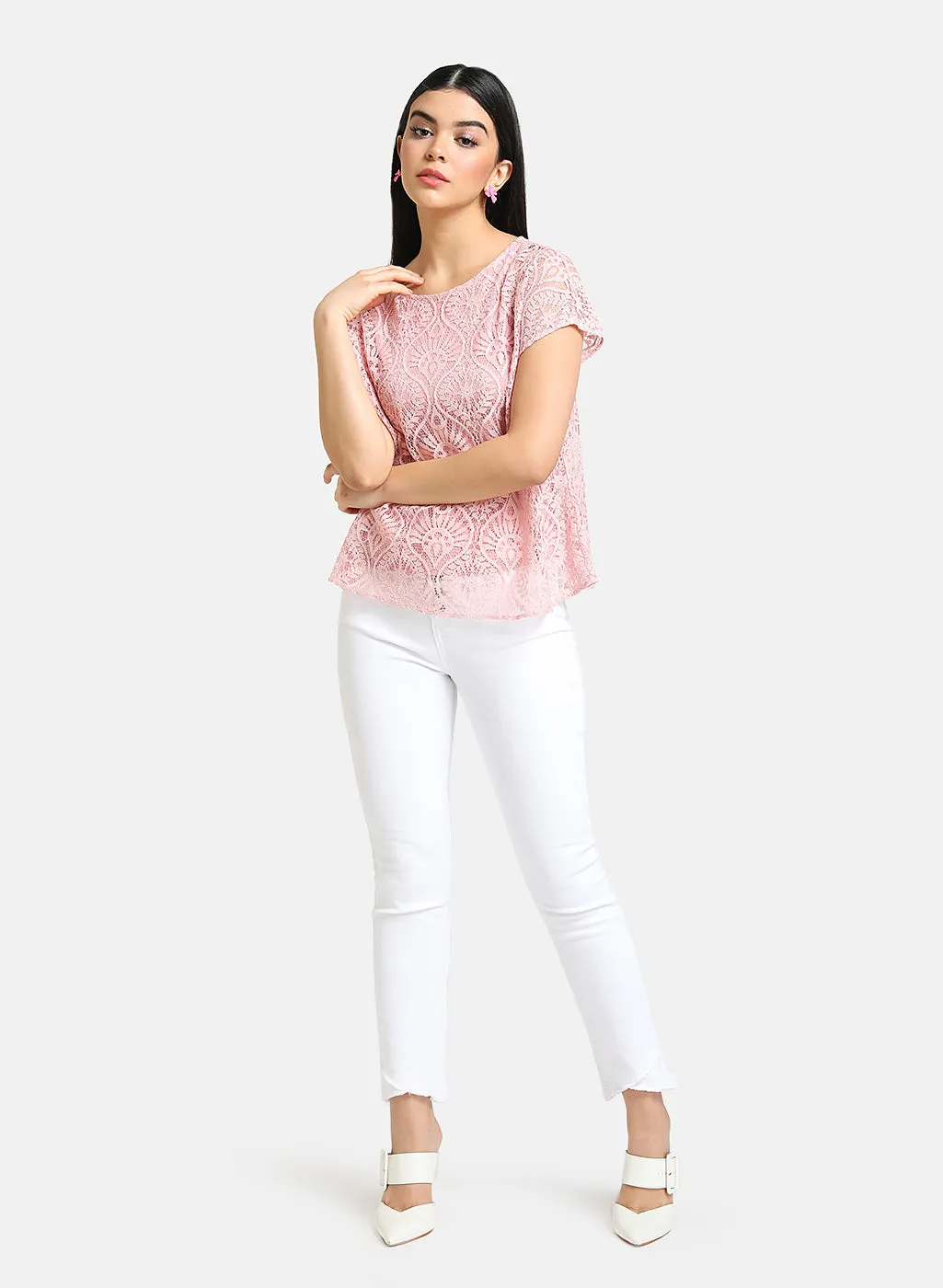 Floral Lace Boxy Top