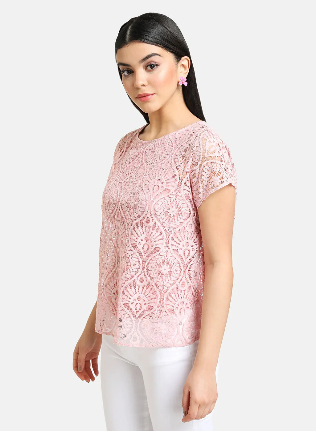 Floral Lace Boxy Top