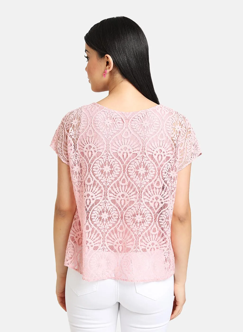 Floral Lace Boxy Top