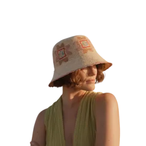 Freya Reya Crochet Bucket Hat, Natural