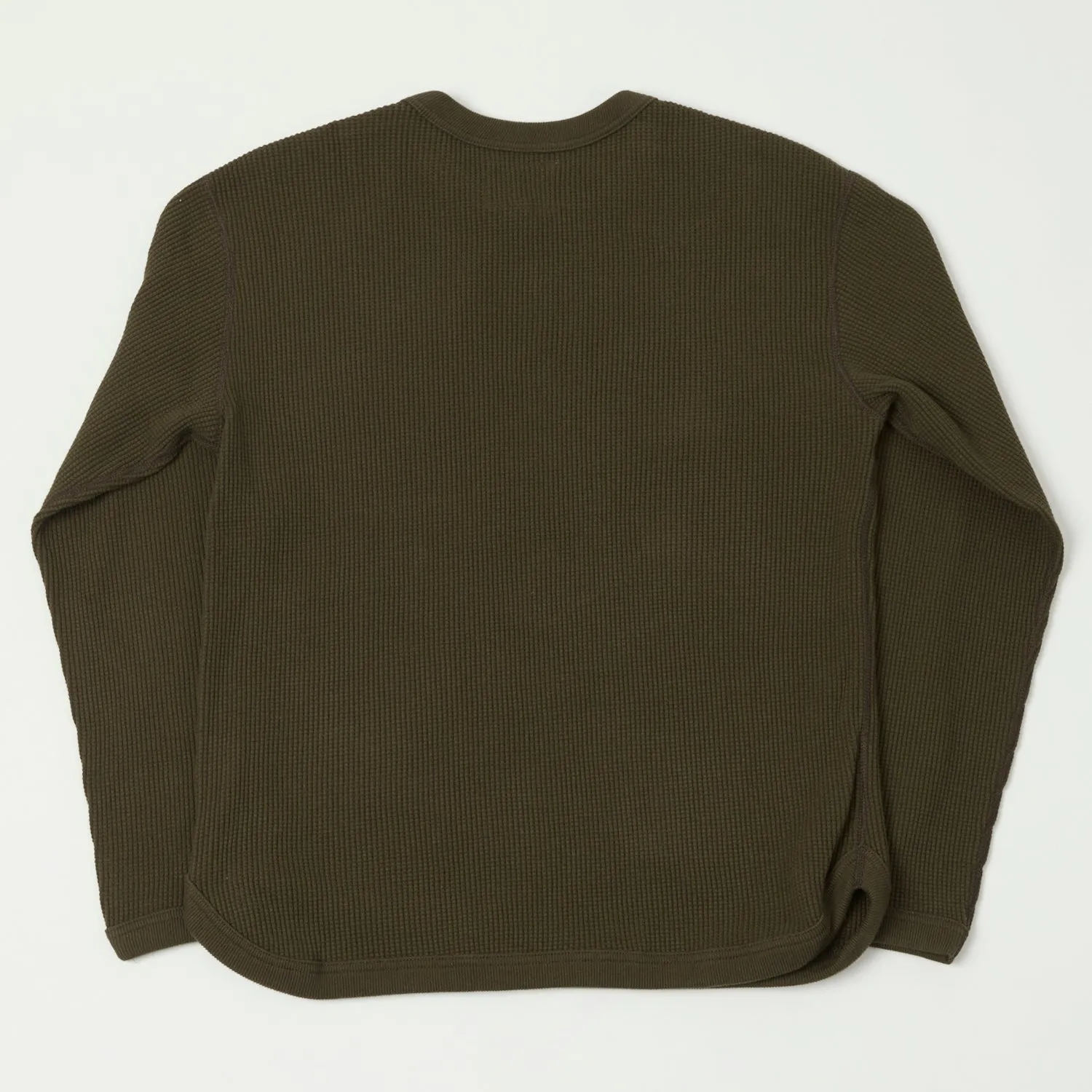 Full Count 5964 Heavyweight Waffle LS Tee - Brown