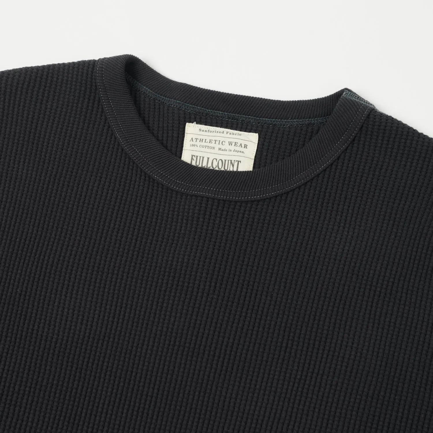 Full Count 5964 Heavyweight Waffle LS Tee - Ink Black