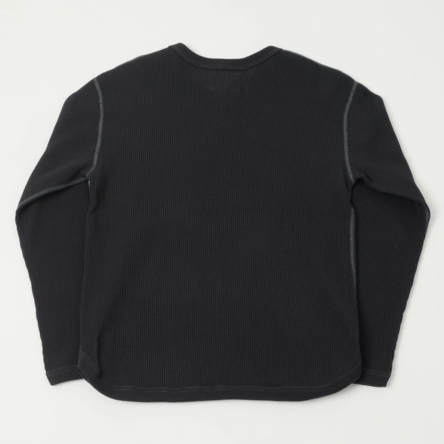 Full Count 5964 Heavyweight Waffle LS Tee - Ink Black