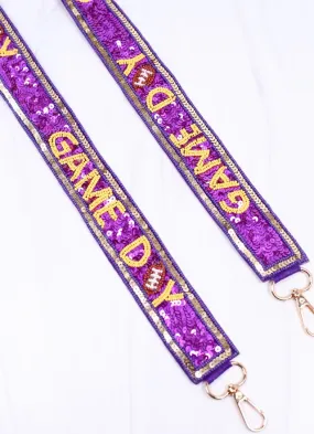 Game Day Sequin Strap PURPLE YELLOW