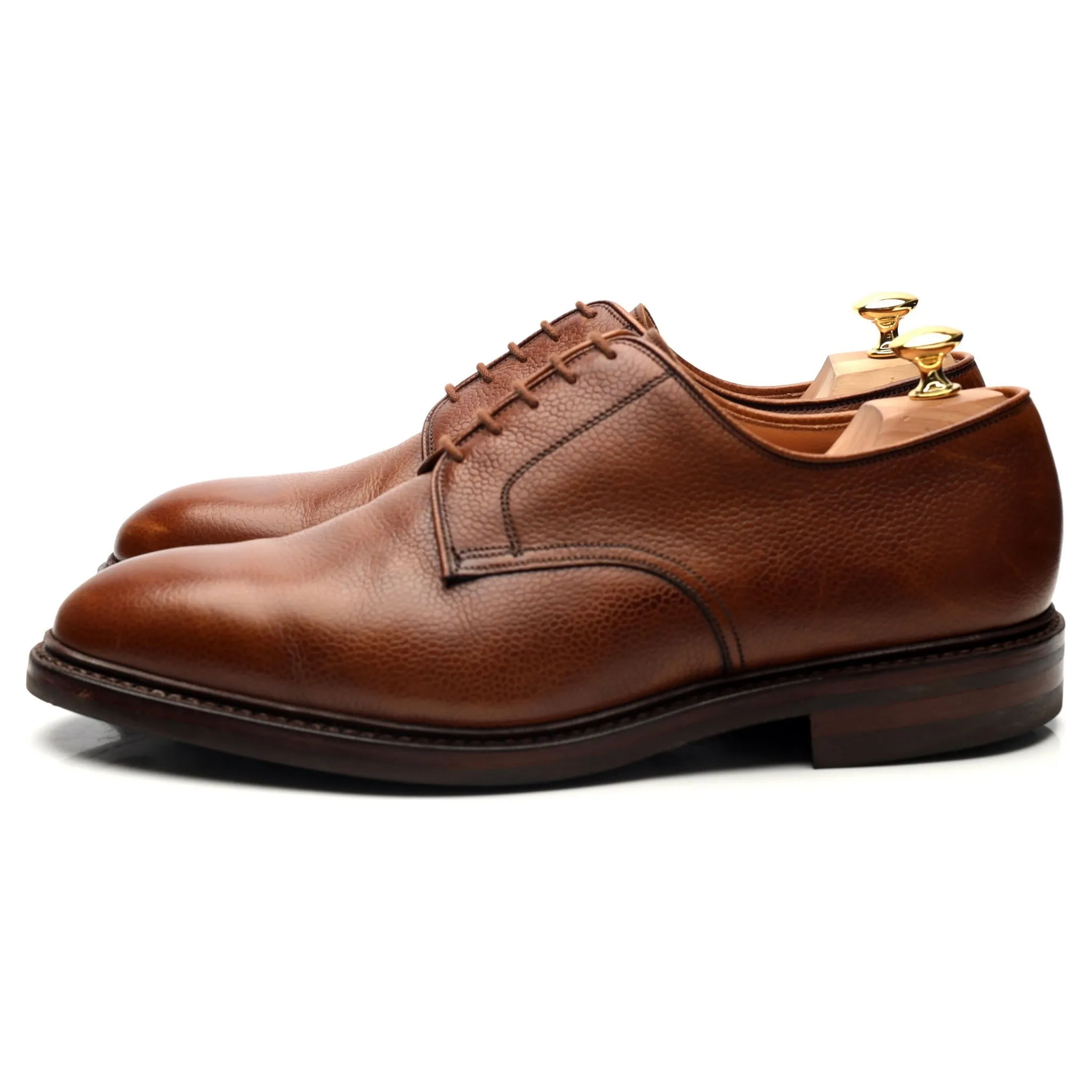 'Grasmere' Tan Brown Grain Leather Derby UK 11 G