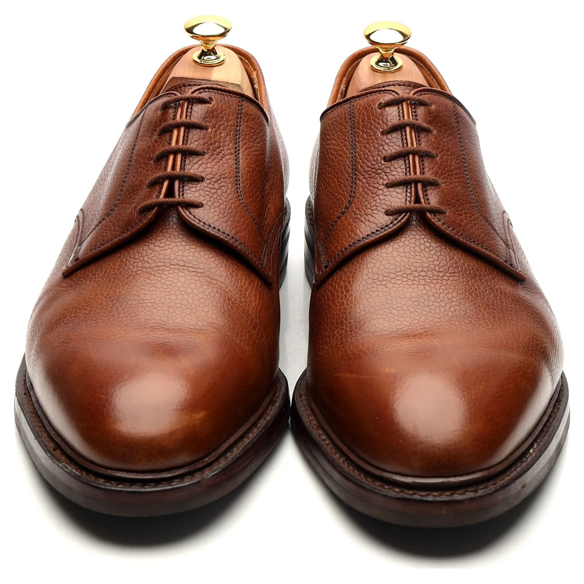 'Grasmere' Tan Brown Grain Leather Derby UK 11 G