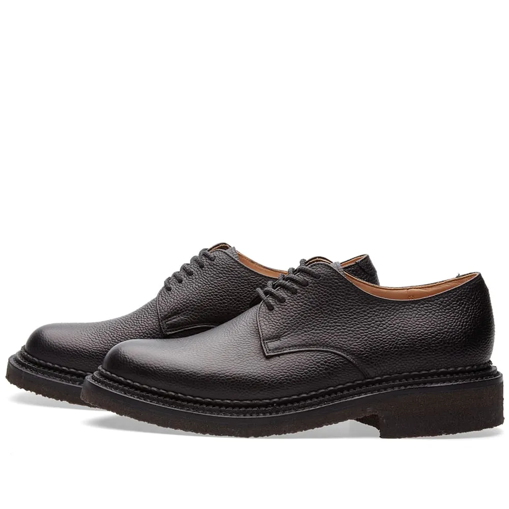 Grenson x Nick Wooster NW2 Crepe Sole Derby ShoeBlack Grain