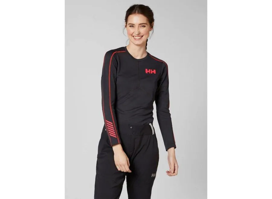 Helly Hansen HH Lifa Wms Active Crew Ebony Baselayer & Thermals  Ski Clothing