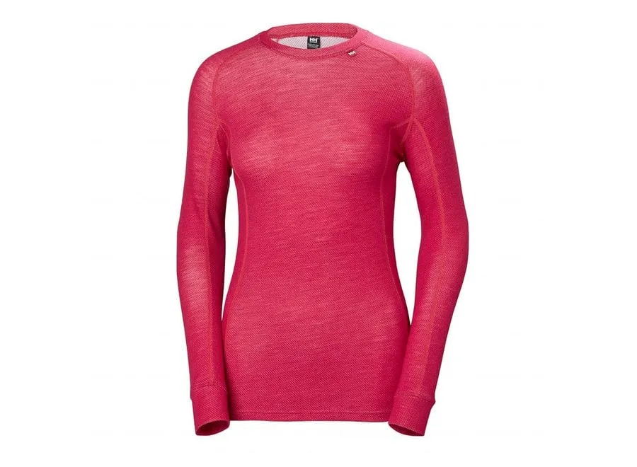 Helly Hansen HH Lifa Wms Merino Classic Crew Persian Red Baselayer & Thermals  Ski Clothing