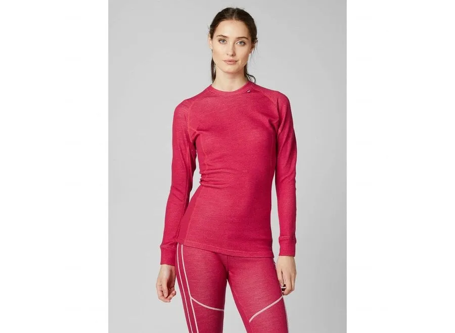 Helly Hansen HH Lifa Wms Merino Classic Crew Persian Red Baselayer & Thermals  Ski Clothing