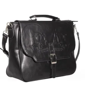 High-Capacity Vintage Gothic Skull Shoulder Bag - Women's Punk Fashion Handbag