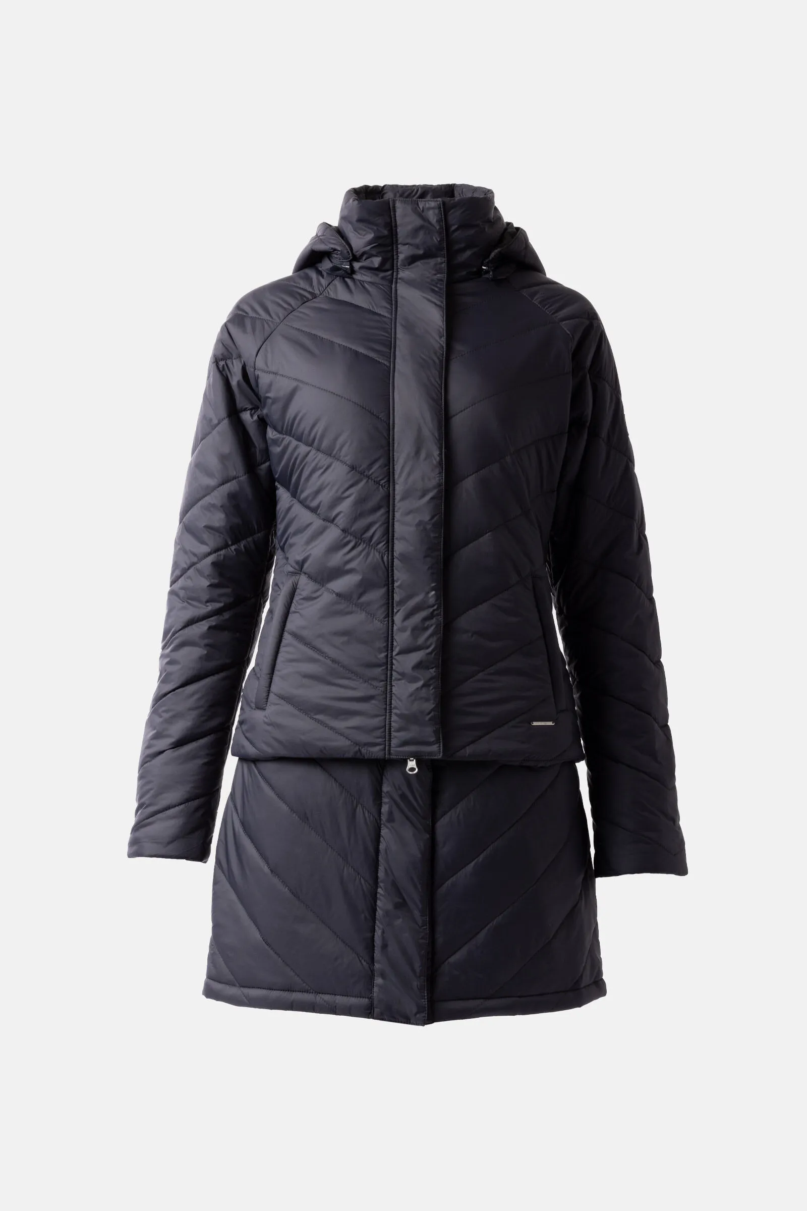 Horze Aurora Padded Parka Riding Riding Jacket with Removable Skirt