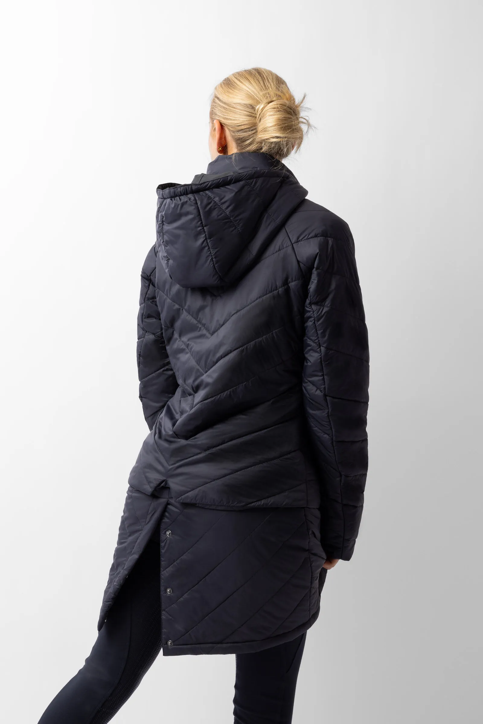 Horze Aurora Padded Parka Riding Riding Jacket with Removable Skirt