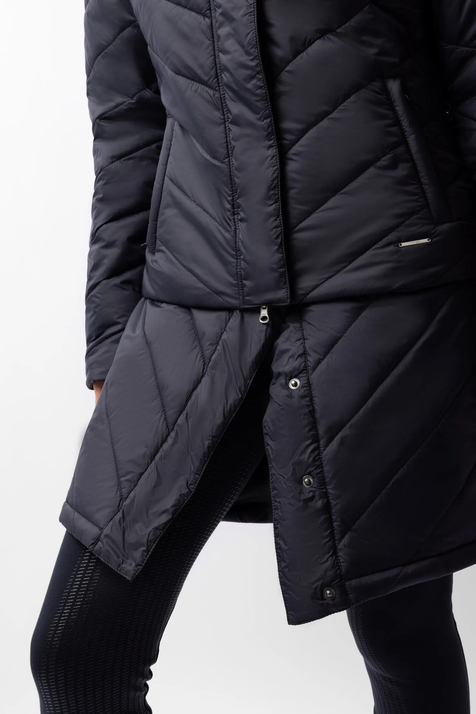 Horze Aurora Padded Parka Riding Riding Jacket with Removable Skirt