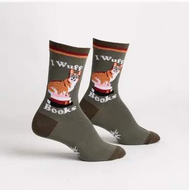 I Woof Books Crew Socks