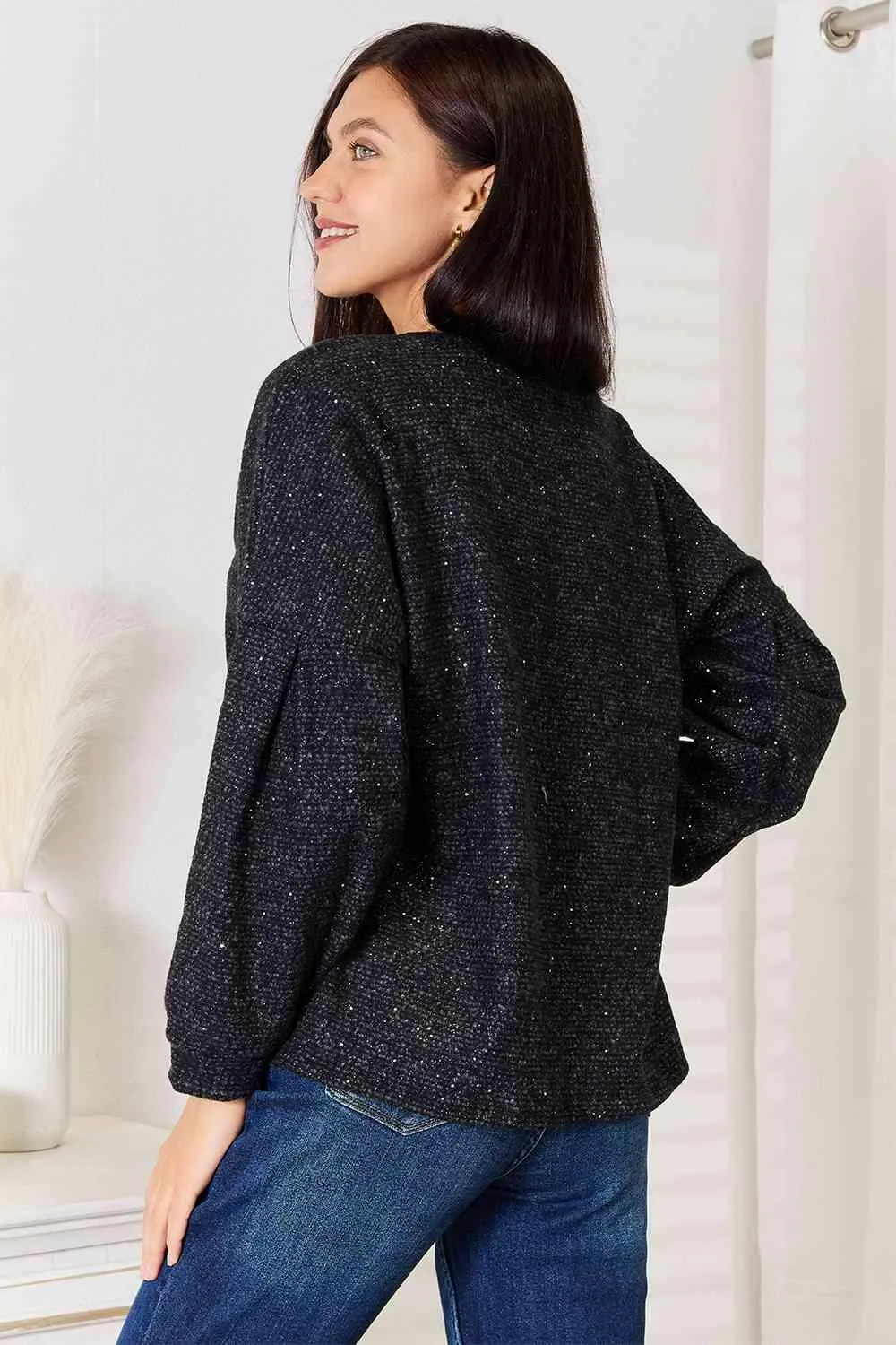 Jade By Jane Glitter Long Sleeve Top