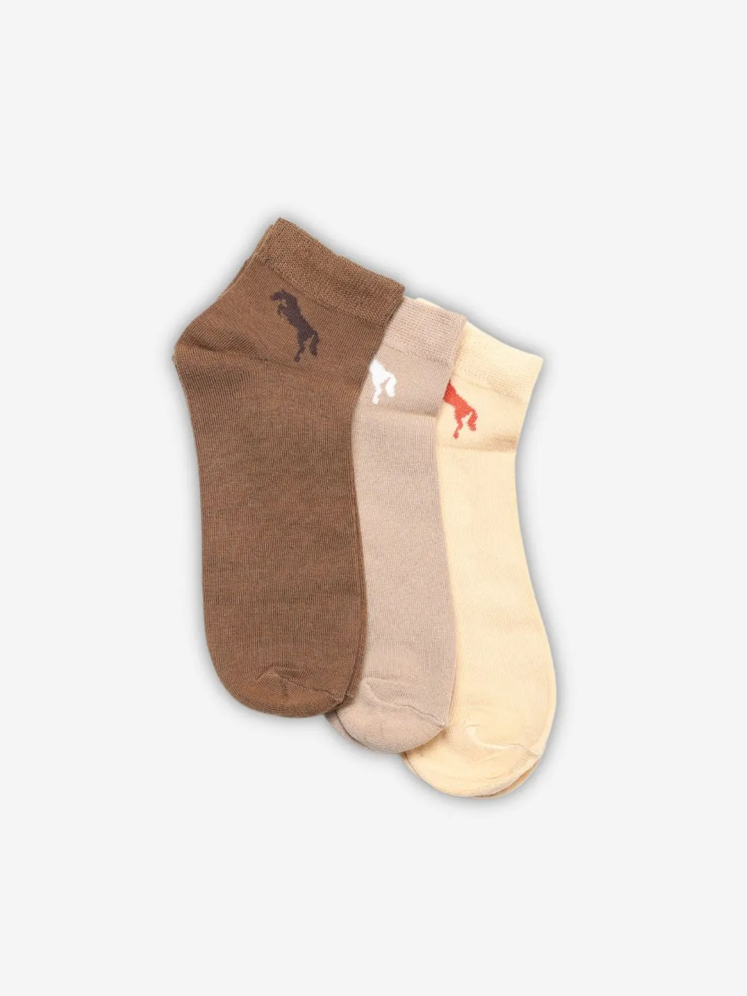 JUMP USA Women Pack Of 3 Assorted Ankle-Length Trendy Socks