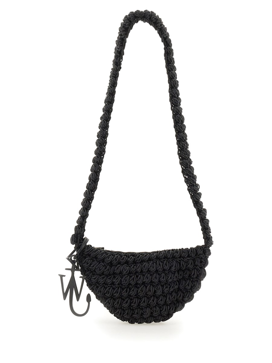 JW ANDERSON    KNITTED POP CORN SLING BAG WITH WOVEN PATTERN