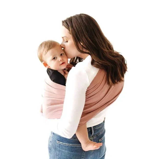 Kyte Baby Linen Ring Sling in Dogwood with Rose Gold Rings