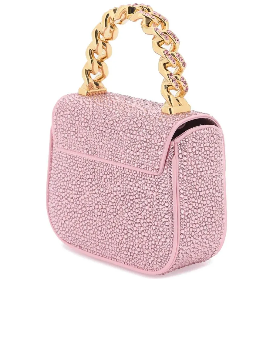 La Medusa Satin Handbag with Crystal