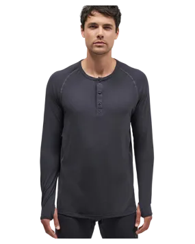 Le Bent Mens 200 Henley Dark Cloud | Thermals Mens | Snow Skiers Warehouse