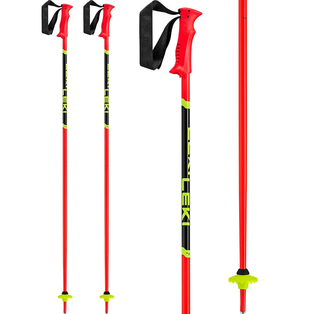 LEKI - Racing Kids Alpine Ski Poles Kids bright red