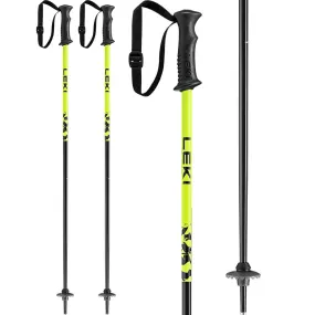 LEKI - Rider Alpine Ski Poles Kids black neonyellow