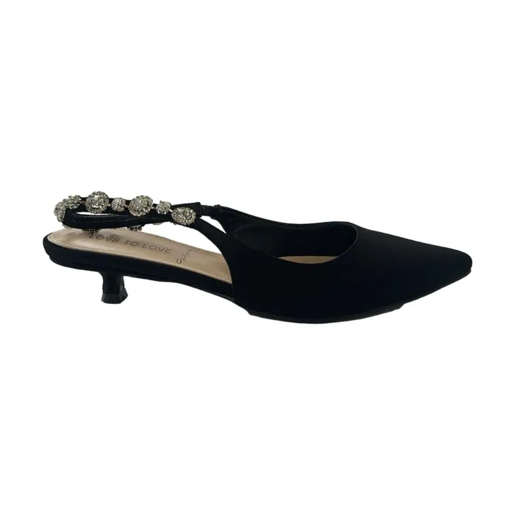 Love to Love Gai Mattiolo AVE-4 Sling Back con Tacco Basso Nero