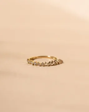 *Made To Order* Baguette Tilt Band - 14k Solid Gold