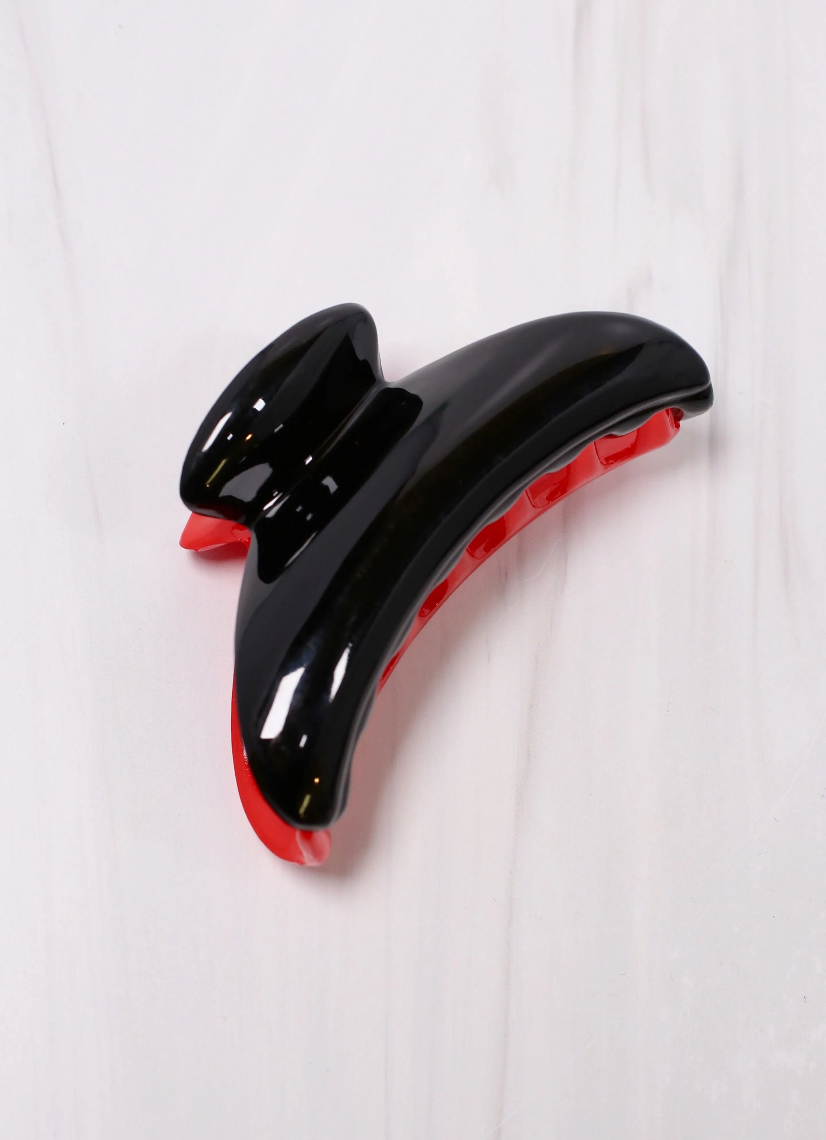 Mason Two Tone Hair Clip RED BLACK