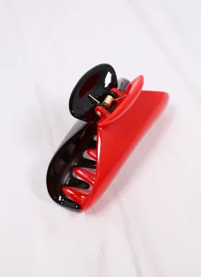 Mason Two Tone Hair Clip RED BLACK