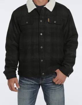 Mens Cinch Concealed Carry Black Wool Sherpa Fleece Jacket