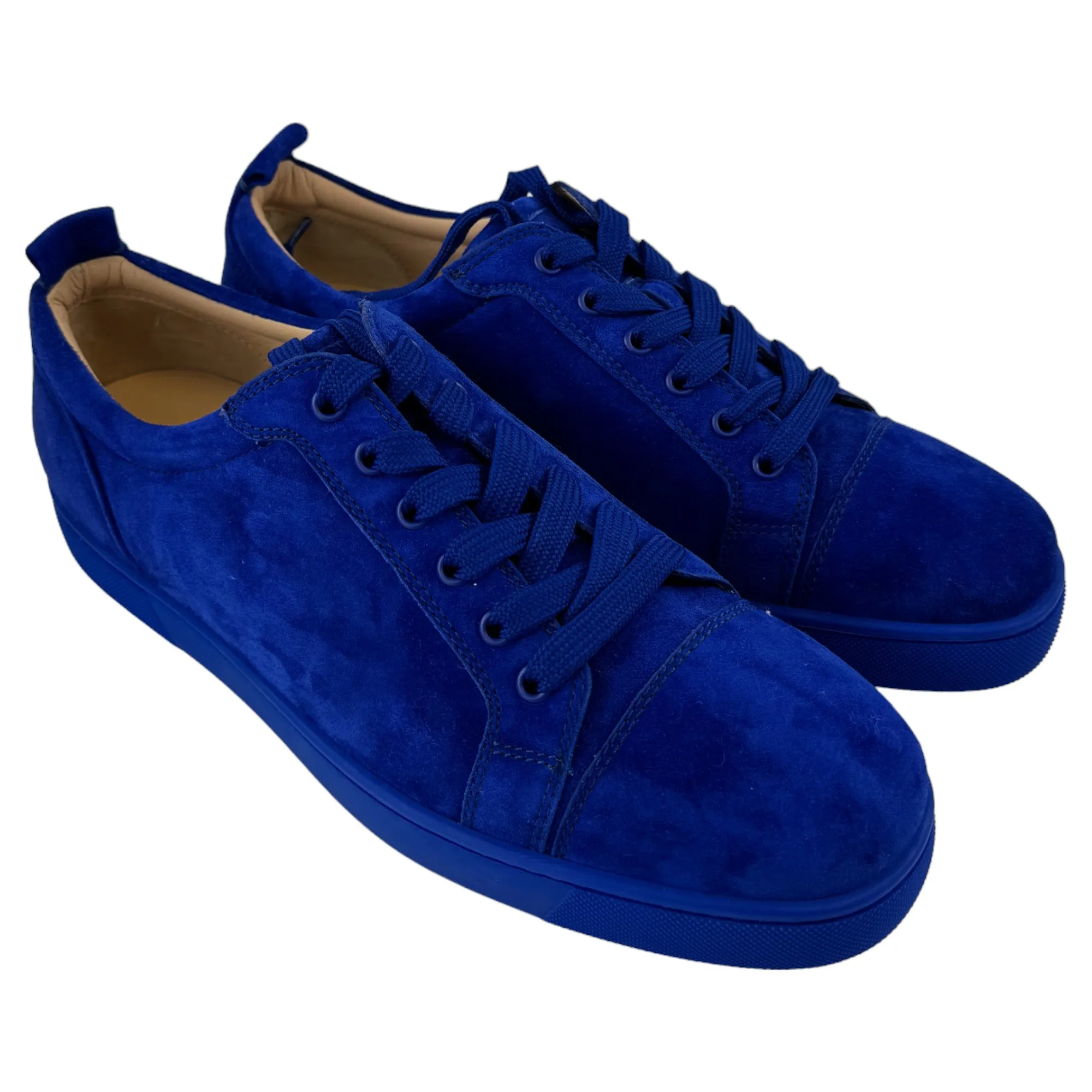 Men's Junior Suede Low Trainers Blue Size EU 43.5 / UK 9.5