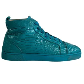 Men's Rantus Snakeskin High Trainers Blue Size EU 43.5 / UK 9.5