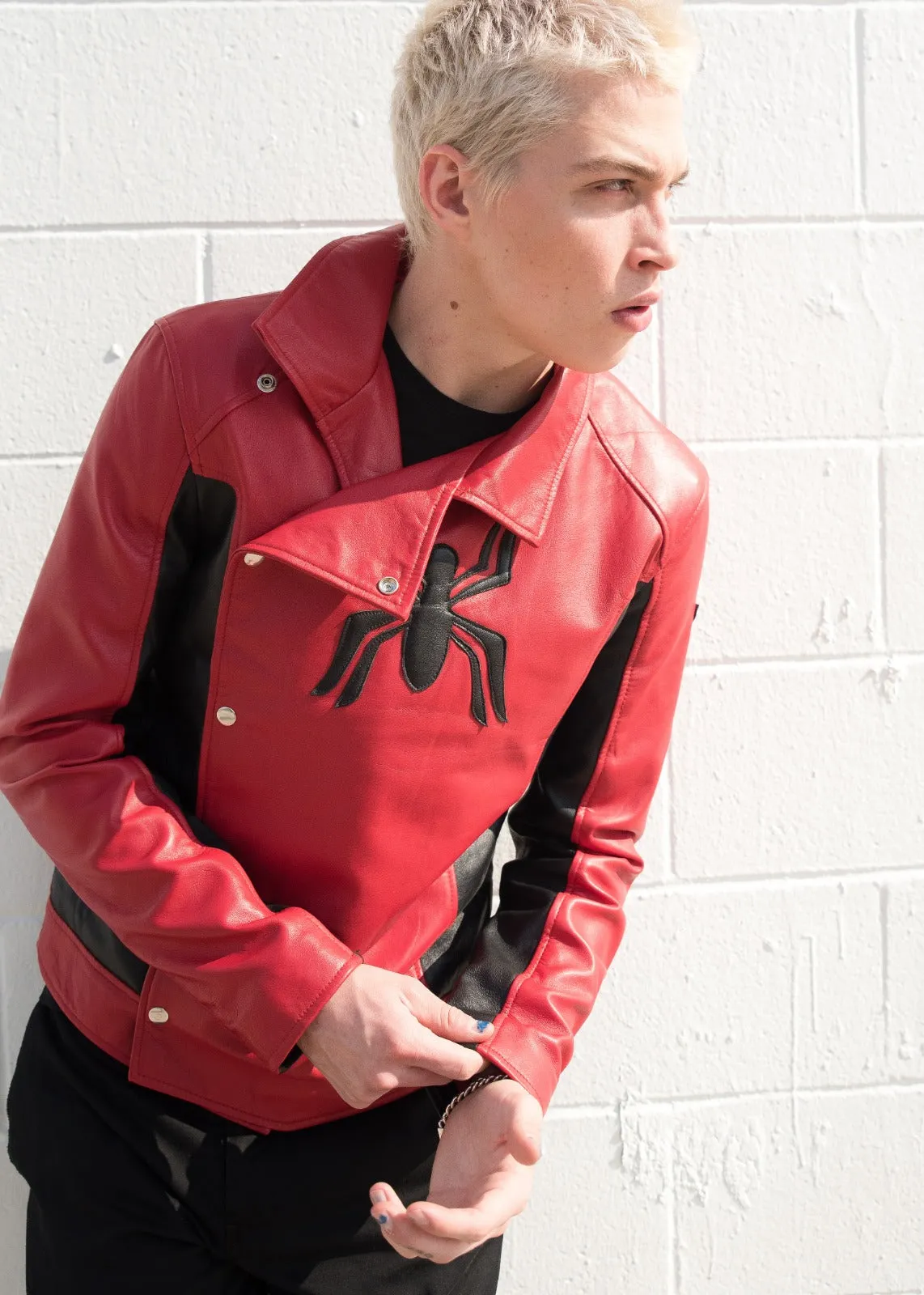 Mens Spider-Man Last Stand Leather Jacket Black & Red | LucaJackets