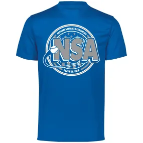 National Softball Association NSA Dry Fit Royal Short Sleeve Shirt