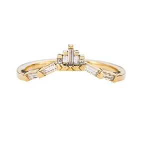 Nesting Wedding Ring - Baguette Tower