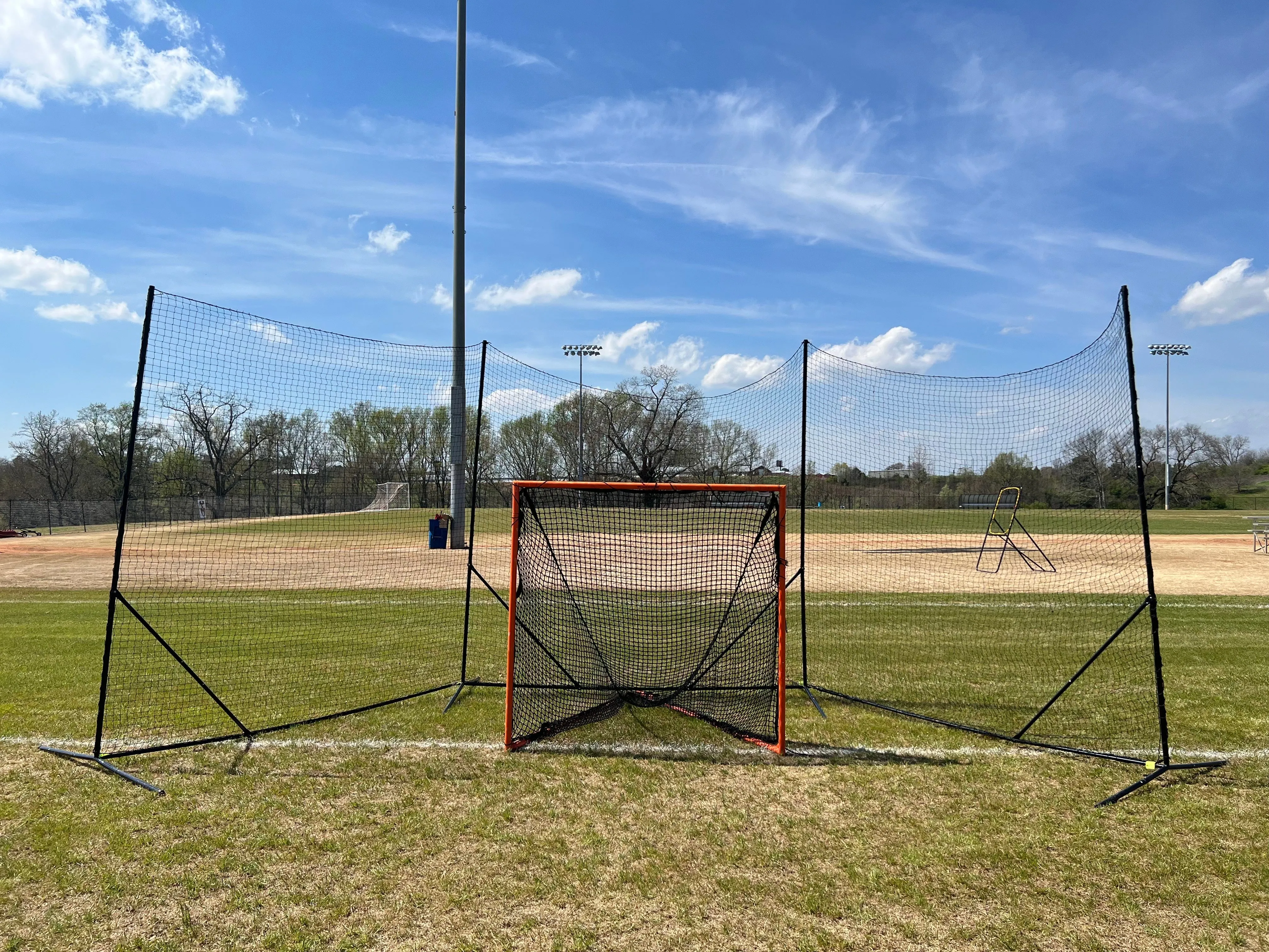 NEW! - Backstop CURV 10' x 30' Adjustable Angle System w/3mm knotted poly net by CrankShooter   FREE SHIPPING